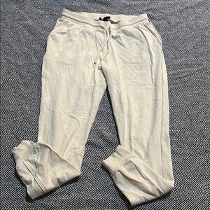 J. Crew Cream Sweatpants Relaxed Fit magic rinse sweats